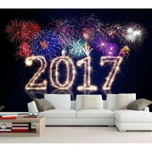 Papel de parede,Holidays Christmas Fireworks 2017 wallpaper,hotel restaurant living room tv sofa wall bedroom custom 3d murals