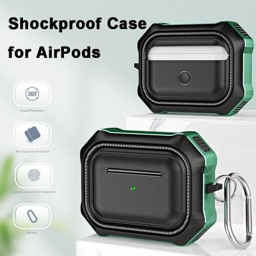 Shockproof Silicon Cover For Apple AirPods 1 2 Case Earphone Accessories Wireless Bluetooth Cover For AirPods Pro Case With Hook