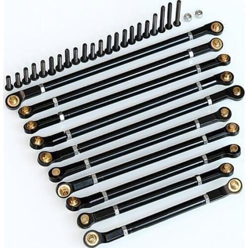 RC 1/10 AXIAL SCX10 II 90046 Metal Reversible Teeth Adjustable Pull Rod -1 sets 10 pcs