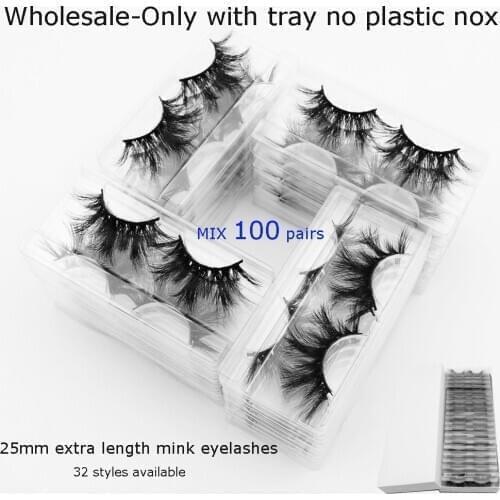 40/60/80/100/120paris/pack visofree 25mm mink eyelashes bulk make up 5D eyelashes wholesale eyelash extension maquillaje beauty