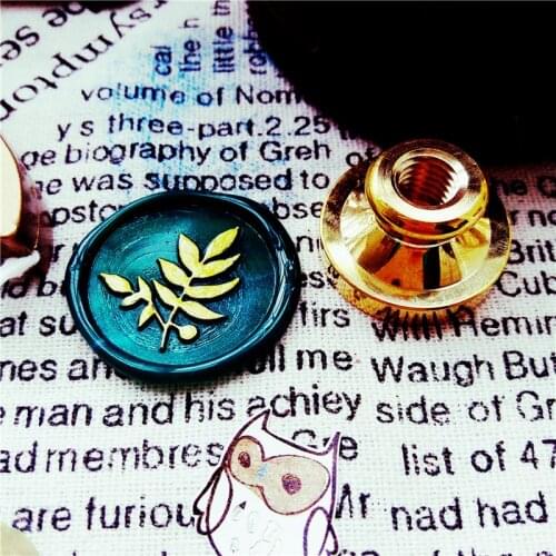Leaf FLOWER wax seal stamp,Envelope seal DIY sealing wax stamp vintage custom design box set wood metal handle deco KIT WAx