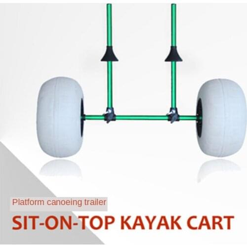 Foldable Upright Kayak Trailer Plunger Platform Type Beach Trailer
