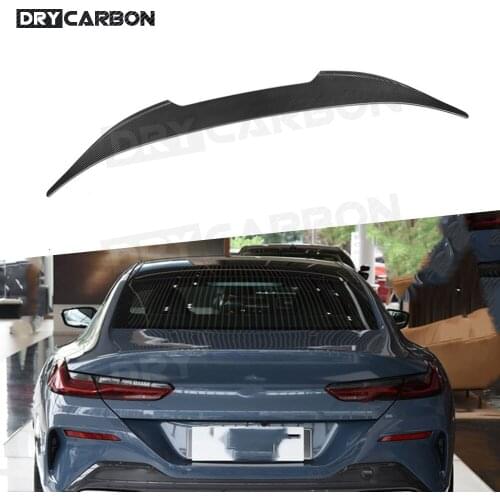 Dry Carbon Fiber Rear Trunk Spoiler Boot Lip for BMW 8 Series G16 F93 M8 Sedan 4 Door 2020 UP Rear Bumper Wing