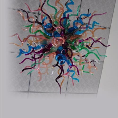 Vintage French Style Mouth Blown Glass Chandeliers Customized Coloredfor Living Room Decor