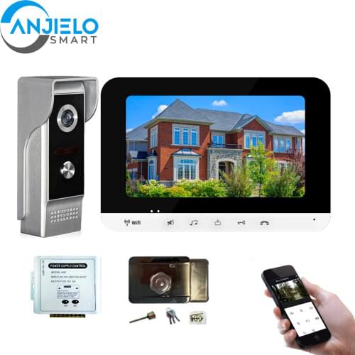 Wifi Video Doorphone Intercom System IOS/Android Smart Mobile Phone app Remote Control/Access Control Power Supply/Electric Lock