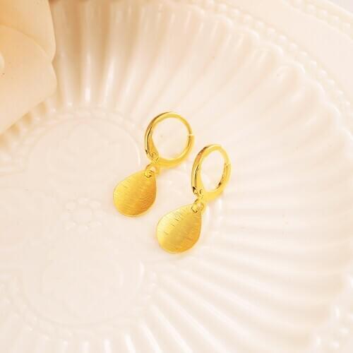 Gold Girls waterdrop earrings For Kids Children Aros women girlsboy jewelry african Christmas gift dangle earring dropship