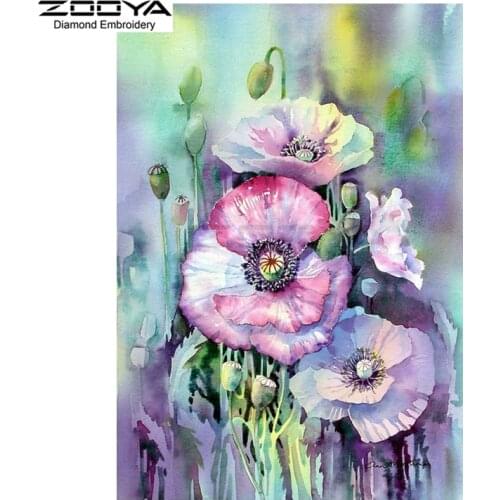 ZOOYA Diamond Embroidery DIY Diamond Painting Beautiful Flowers Diamond Painting Cross Stitch Floral Rhinestone Decoration CJ961