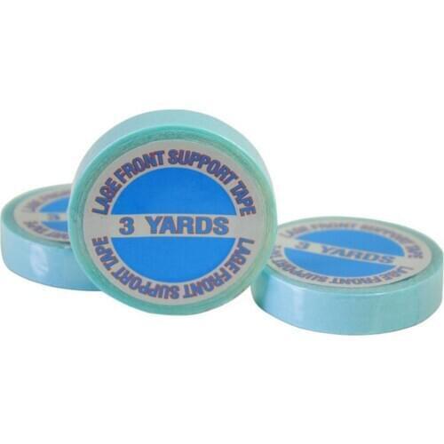 ZZHAIR 1 Roll 1cm 3 Yards Blue Lace Front Support Tape For Wig Toupee Tape Double Side Tape Hair Extension