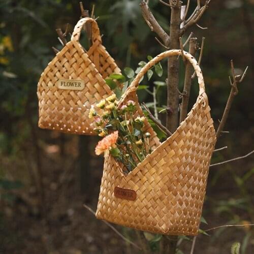 1PCS Creative Natural Bamboo Storage Basket Wood Storage Basket Snack Toy Durable Healthy Storage Box Home Decor handmade work