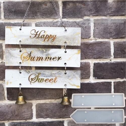 1 Pc Handmade Clear Silicone Indicator Signs Welcomes Card Epoxy Resin Mold DIY Door Number Plate Resin Mold Art Crafts Tools