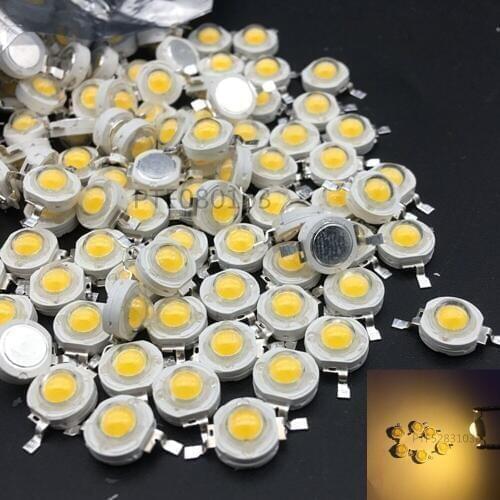 10-1000Pcs LED COB Lamp Chip 1W 3W 3.2-3.6V Input 100-220LM Mini LED Bulb Diode SMD For DIY LED Floodlight Spotlight Downlight