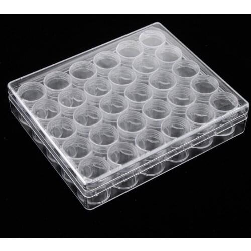 30x 6g Empty Pill Box Jars Powder Cream Lotions Cosmetic Makeup Pot W/ Case