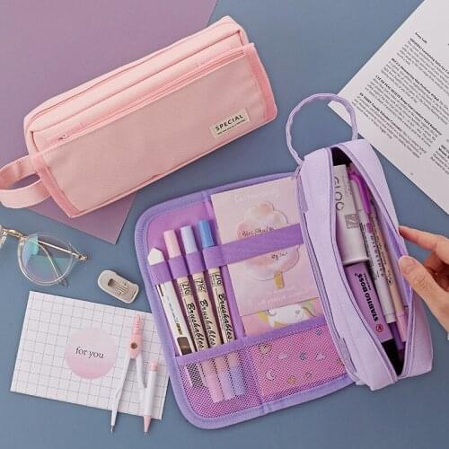8 Inch Multi-layer Washable Pen Holder,Pencil Box,Pencil Case,Large-capacity Stationery,Makeup Brush Storage Box