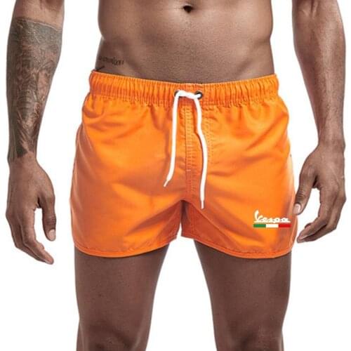 Quick-Dry Vespa Print Swimming Shorts Motorcycle Men Swimwear Boxer Swimsuit Trunks Bathing Beach Wear Surfing Board Short Pants