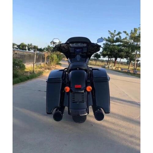 Motorcycle Black Stretched Rear Fender Extension For Harley Touring Street Road Glide Bike 2014-2021