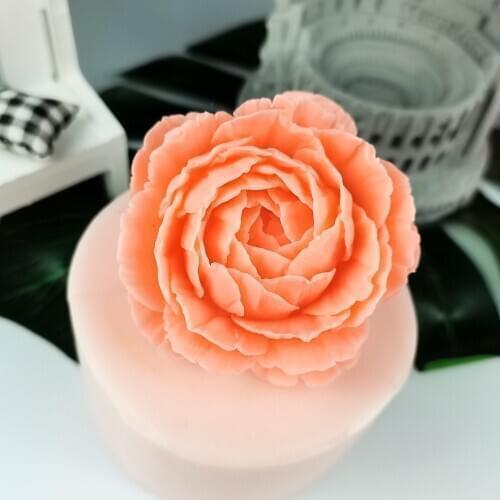 HC0296 PRZY Peony Flower Molds Bouquet Molds Silicone Peony Flowers Soap Mold Bouquet Making Clay Resin Gypsum Chocolate Candle