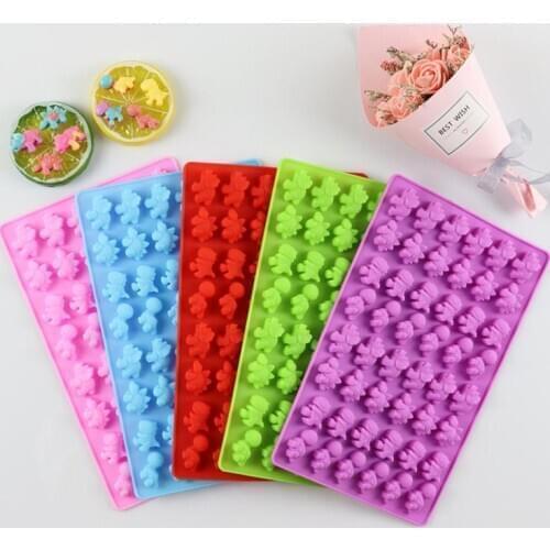 Dinosaur Gummy Mold Silicone Non-stick BPA Free Gummie Candy Chocolate Molds Ice Cube Dinosaurs Gelatin Trays SN1998