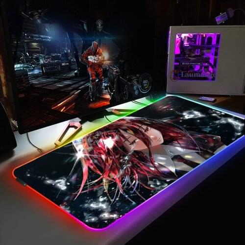 Houseki No Kuni Extended Mouse Pad Rgb Gaming Gamer Keyboard 90x40 Luminous Desk Pads Complete LED Mause Carpet Xxl Game Mat