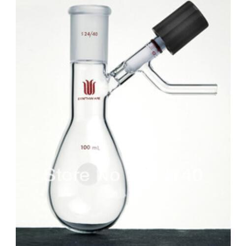 F904500H Flask, Modified schlenk Tube, Capacity:500ml, Joint:24/40, Stopcock Type:high vacuum valve