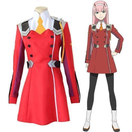 Anime DARLING in the FRANXX ZERO TWO CODE 002 Cosplay Costume 2018 New Japanese Women KOKORO Uniform Suit Outfit Clothes Stock