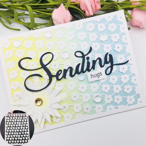 DIE CUT METAL CUTTING DIES cut flower background Alinacraft Scrapbook paper craft album card punch knife art cutter die