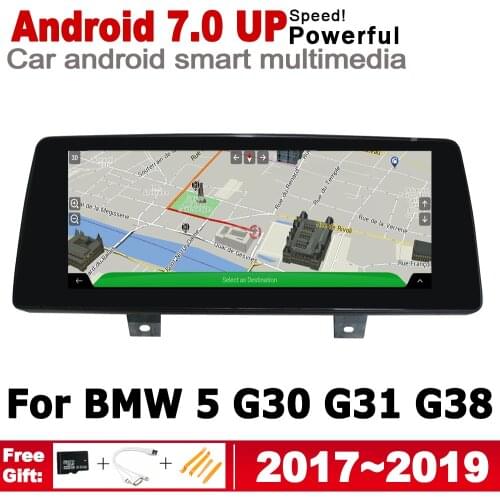 Android Car DVD radio GPS multimedia player For BMW 5 G30 G31 G38 2017~2019 EVO Navigation Map DSP Stereo HD Screen WiFi BT IPS