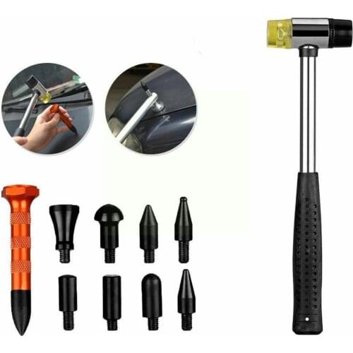 40 set Car Pdr Dent Ding Hammer Tap Down Kit Knock Paintless Body Heads Remover Hail Dent 9 Set Removal Tool Auto Down Repa H3M7