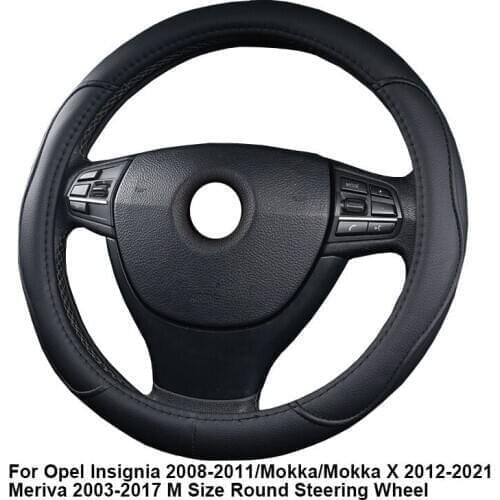 Car Steering Wheel Cover Wrap For Opel Insignia 2008 - 2011 Mokka / Mokka X 2012 - 2021 Meriva 2003 - 2017 M Size Steering Wheel