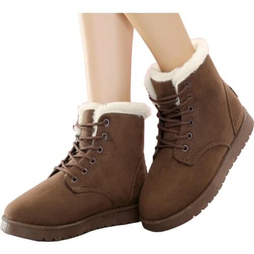 2017 New Winter Women Boots Ankle Cowboy Keep Warm Women Snowshoes Thick Winter Boots Fashion Flock Casual Shoes Female