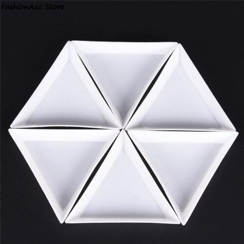 10pcs/lot Environmental PP Triangle Plate For Jewelry Beads Organizer White Containers For Beads Display Plastic Tray Packaging