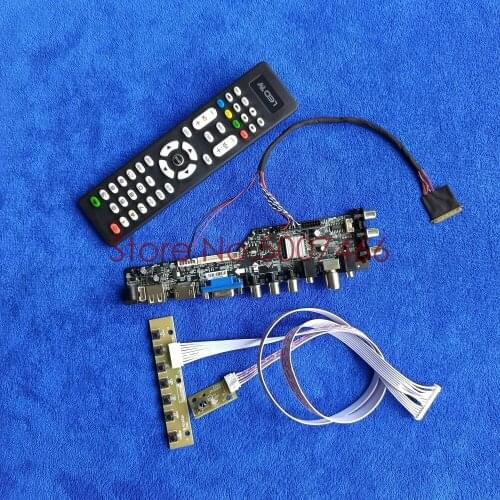 Fit LP101WH1-TLA1/TLA2/TLA3/TLP1 AV VGA USB DVB screen 3663 TV digital 40 pin LVDS upgrade 1366*768 LCD drive board DIY Kit