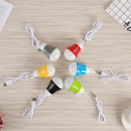 Mini Portable Colorful USB Bulb Light Lamp LED Table Night For Power Desk PC Laptops Camping Bank Lighting Lamp Book O6N2