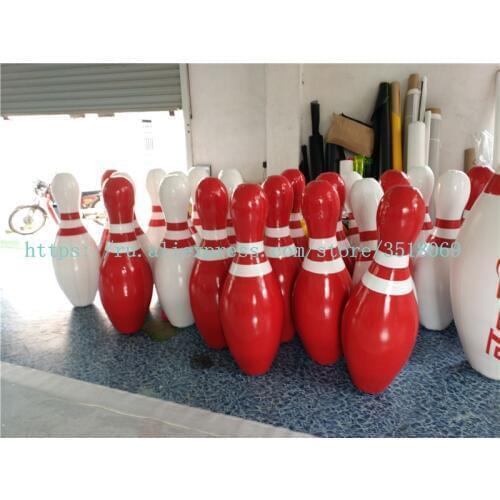 Sell 1.2m tall, red and white inflatable bowling balls, large PVC inflatable bowling balls, suitable for outdoor ski impact game