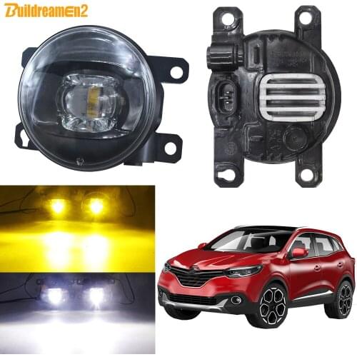 Fog Light Assembly 30W H11 Car Front Bumper LED Lens Fog Lamp Daytime Running Light 12V For Renault Kadjar 2015 2016 2017 2018