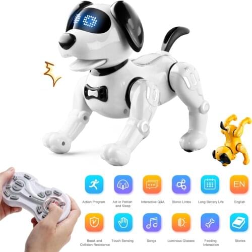JJRC R19 RC Robot Smart Talking Programming Dance Interactive Pet Puppy Remote Control Dog Intelligent Gift Toys For Kids