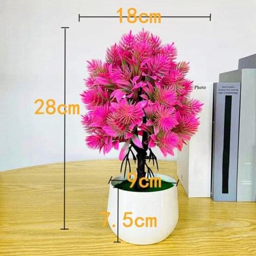 DIY Flower Craft Artificial Plant Pot Waterproof DIY Flower Craft Plastic Small Tree Fake Potted Plant for Home