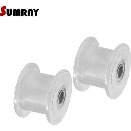 SUMRAY Idler Pulley MXL 24T Bearing Pulley Wheel No teeth 3/4/5/6mm bore Passive Timing Pulley 7/11mm Stepper Motor Pulley