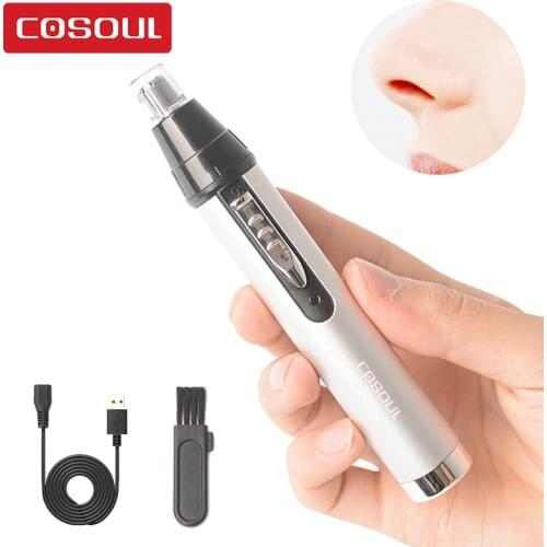 COSOUL Nose Hair Trimmer Rechargeable Electric Nose Ear Hair Clipper Removal Razor Shaver Eyebrow Trimmer Epilators High Quality