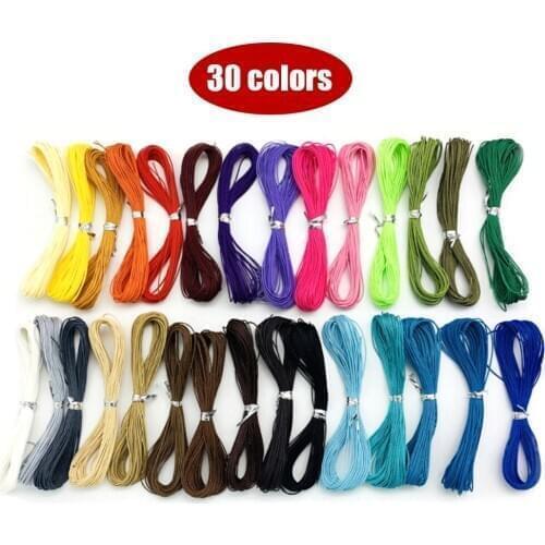 Wax Coated Wax String Craft Findings Ornaments Cotton Cord 10meters/Roll 30 Color 328 Yards DIY Bracelets Ornament