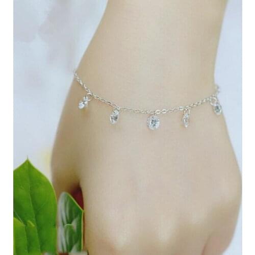 INS Aesthetic Handmade Loose Diamonds Shape Zircon Adjustable Bracelets for Women 925 Sterling Silver Elegant Jewelry SB094