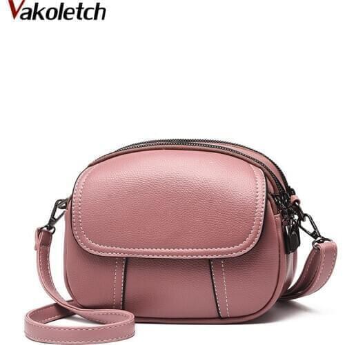 Female Purse and Handbags Girl Children Mini Crossbody Bag Vintage Small Mini Flap Bolsos PU Leather Women Shoulder Bag KL764