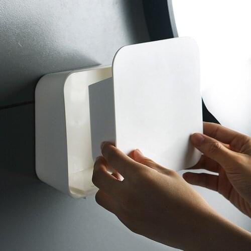 1 Pcs Bathroom Wall Mounted Storage Box Detachable Cotton Stick Cosmetic Cotton Small Articles Sealed Dust-Proof Storage Box