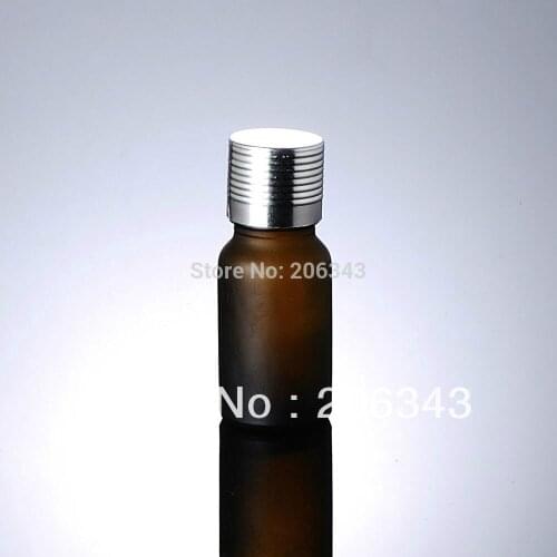 10ml brown frosted bottle with silver aluminum cap+plastic dropper ,for cosmeticl packaging