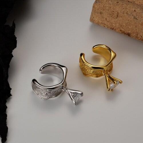 10mm ONLY 1PC (No pierced) Authentic 925 Sterling silver Zircon Solitaire Foil Clip Earrings Jewelry E2219