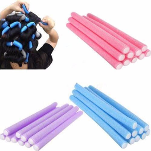 10Pcs Fantastic DIY Curler Makers Soft Foam Bendy Twist Curls Tool Hair Rollers Magic Curler Long HIgh Quality
