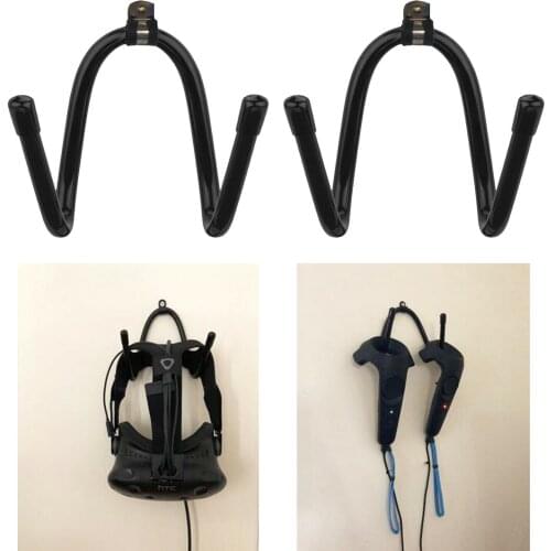 2 Wall Rack for HTC Vive Samsung Galaxy Gear VR Headset Helmet Touch Controllers