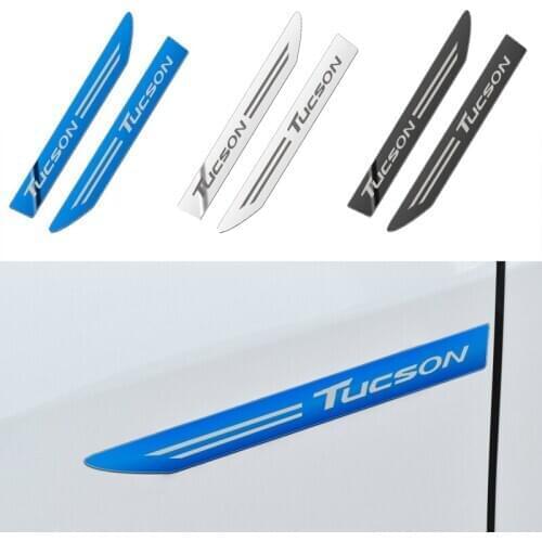 2pcs Car Bumper Side Fender Metal Car Stickers Emblem Badge For Hyundai Tucson Emblem Accessories
