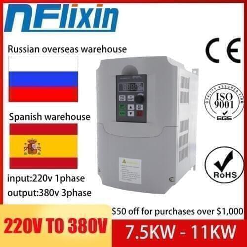 220v single phase input 380v 3 phase output 4KW-7.5KW AC Frequency Inverter ac drives /frequency converter 220vto380v