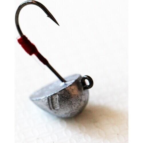 Bammax Fishing hook 4pcs 6g 17mm Lead jig head carp fishing accessories Jigging Hooks for Soft Lure Bait Barbed Fishhook pesca