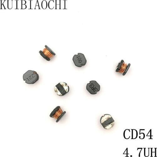 50pcs/LOT SMD Power Inductor CD54 4.7UH 4R7 5.8*5.2*4.5MM Unshielded winding inductor